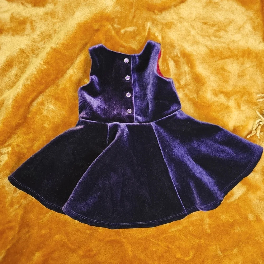 Christmas plum Purple velour osh kosh 18 month dress